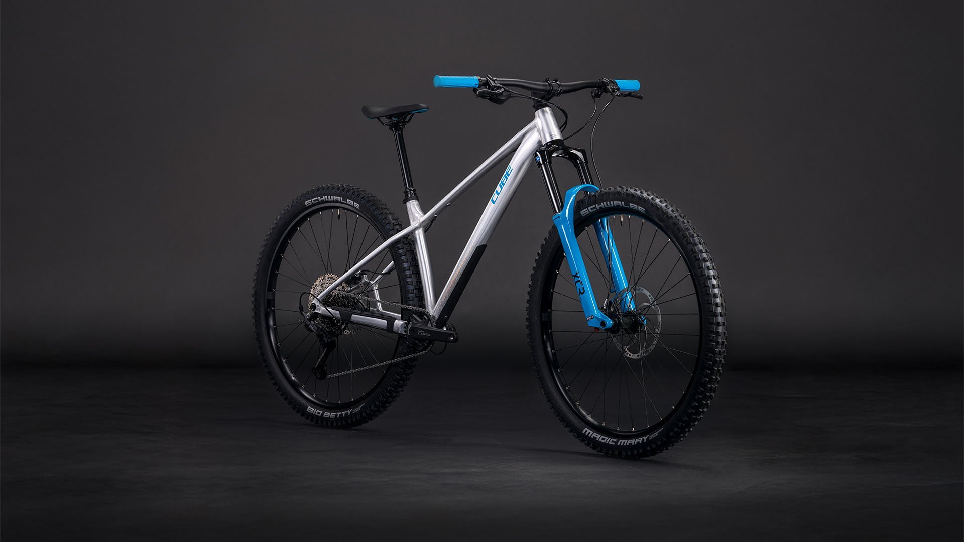 Rower górski MTB CUBE REACTION TM ONE 2026 rozmiar M rawmetal/blue 144100