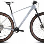 Rower górski karbonowy z elektronicznymi biegami CUBE Reaction C:62 Race M foggrey white 2026