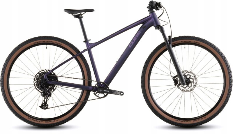 Rower górski fioletowy z amortyzatorem powietrznym CUBE Attention SLX XS purplegalaxy black 2026