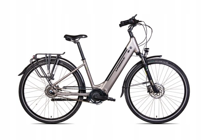 Rower elektryczny miejski UNIBIKE Swift 17 cali grafitowy 2026