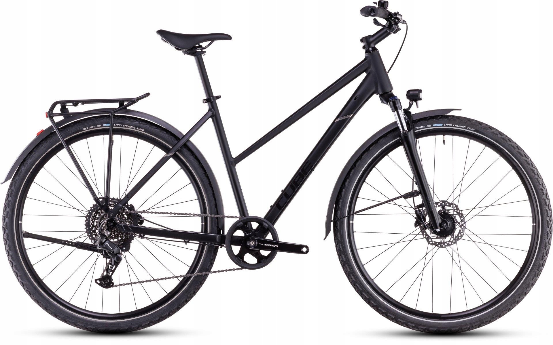 Rower crossowy damski z bagażnikiem i błotnikami CUBE Nature One Allroad 46cm czarny 2026